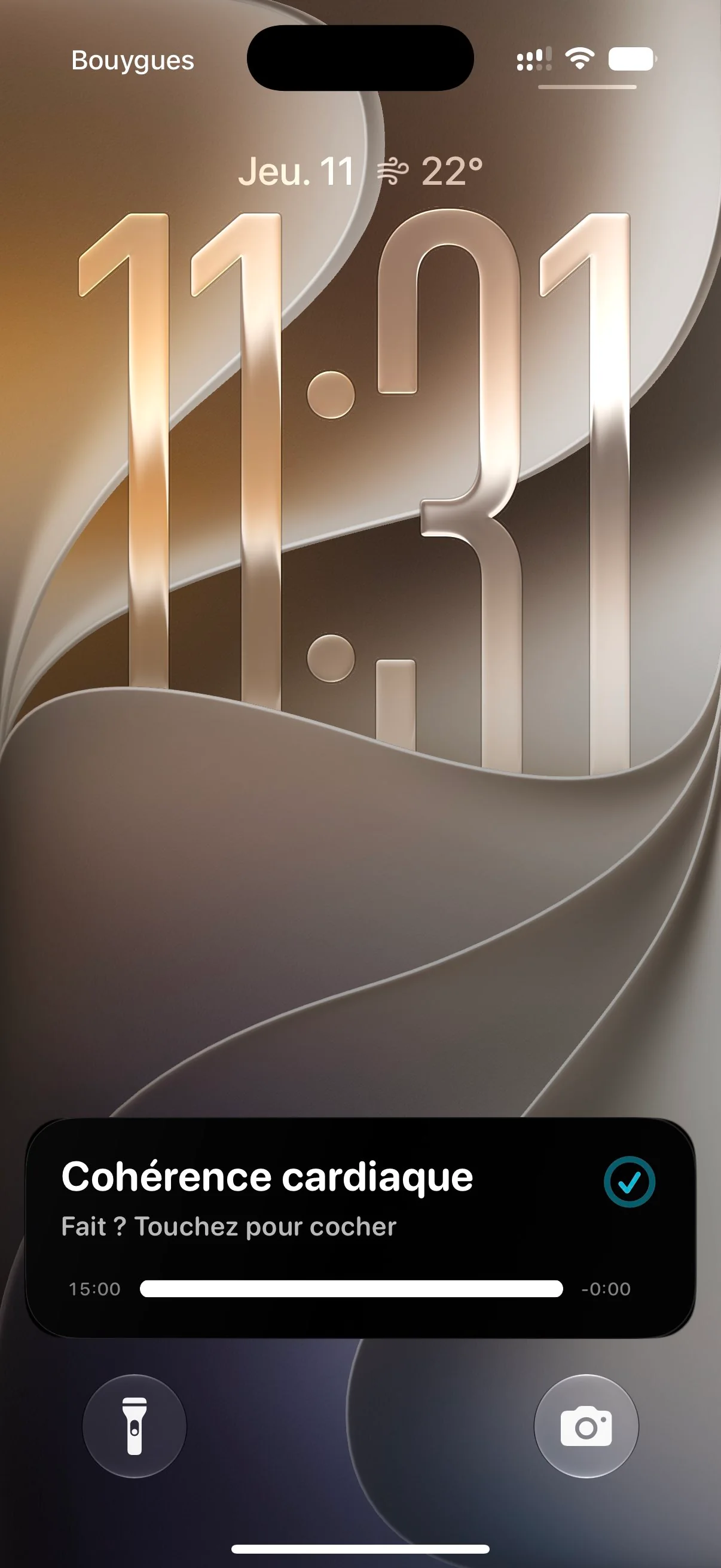Activité en direct FacilAbo sur l’écran verrouillé de l’iPhone