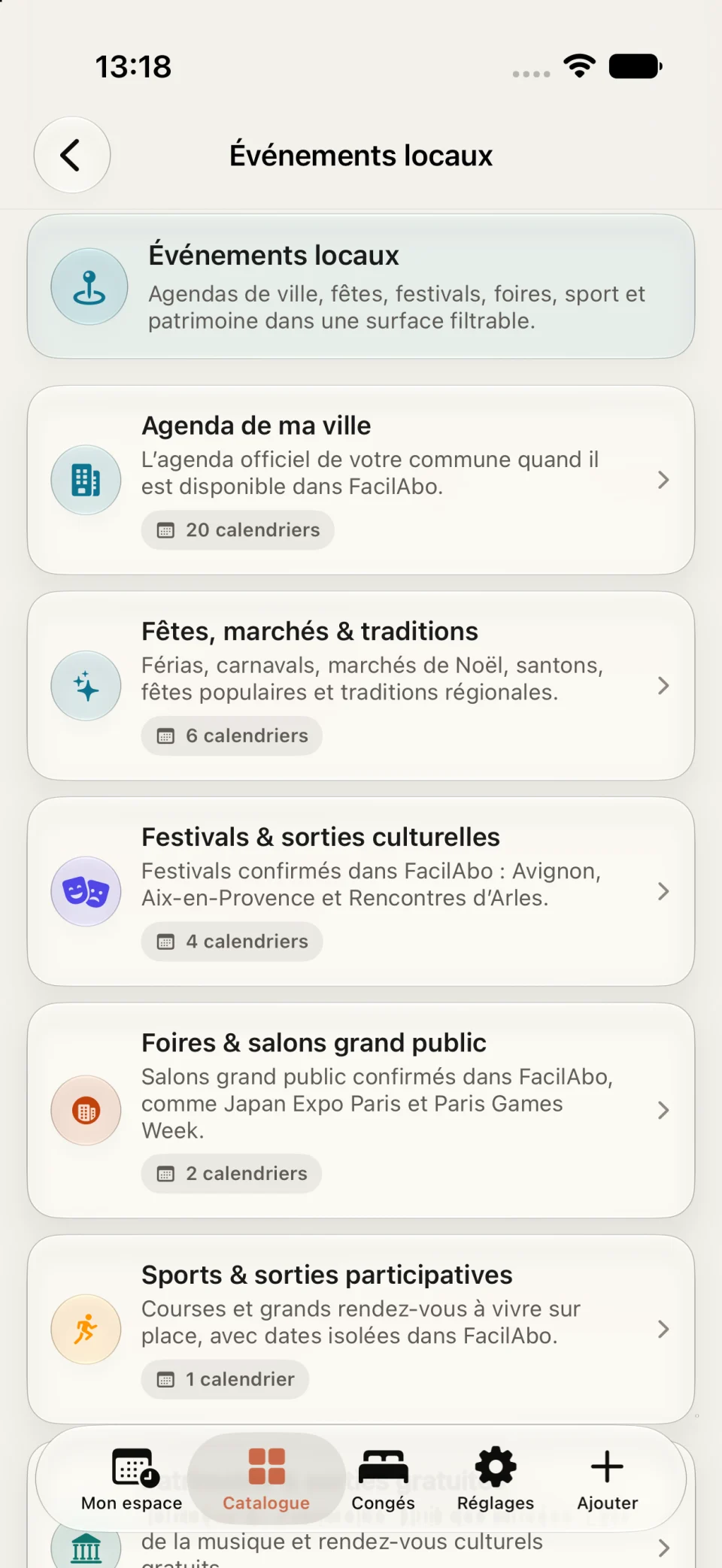 FacilAbo 2.0 : les sorties près de chez toi, rangées par envie